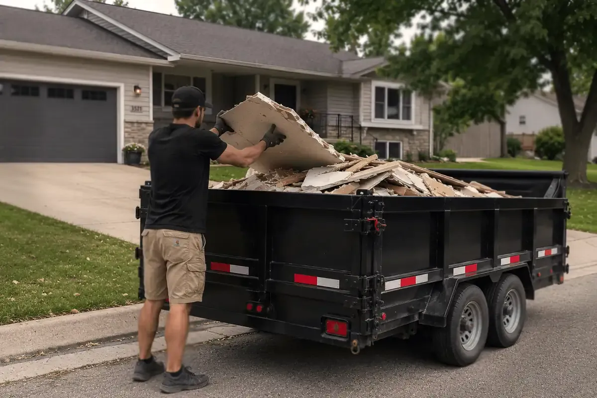 Clean Slate crew hauling away unwanted items